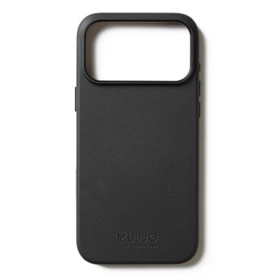 21. Mujjo iPhone 17 Pro Max Schwarze Lederhülle