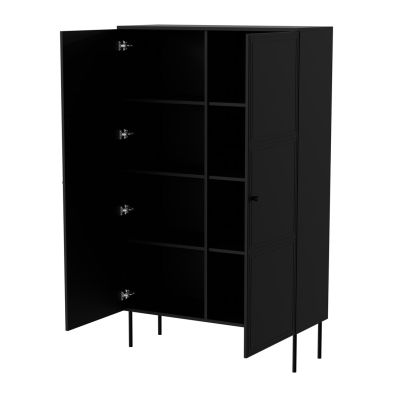 2. PALAZZO BIS Vitrine 100x39x166 schwarz matt