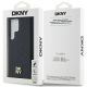 8. DKNY Leather Pattern Metal Logo MagSafe-Hülle für Samsung Galaxy S24 Ultra – Schwarz