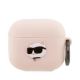 Karl Lagerfeld KLA3RUNCHP AirPods 3 Cover Pink/Pink Silikon Choupette Head 3D