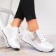 8. Rieker W N6304-80 weiße Lederkeilschuhe