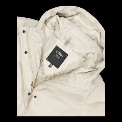 4. CMP Damen Lange Winterjacke Isolierter Wasserdichter Mantel Beige (34K0096/A238)
