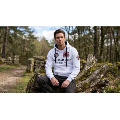 6. Herren-Sweatshirt Geographical Norway GOPTAINE MEN 100 EO BS2 (WT1885H/GN-WHITE)