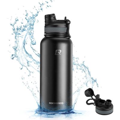 3. Rockbros 35210029001 Thermoflasche für Fahrradgetränke 550 ml - schwarz