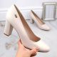 6. Sergio Leone W SK193B Pumps mit beigefarbenem Perlenabsatz 