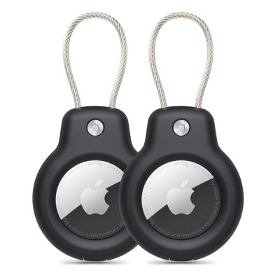Tech-Protect Rough Vein 2er-Pack Hülle für Apple AirTag – Schwarz