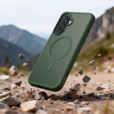 3. Tech-Protect Magmat MagSafe Hülle für Samsung Galaxy A36 / A56 / A37 5G – Mattgrün