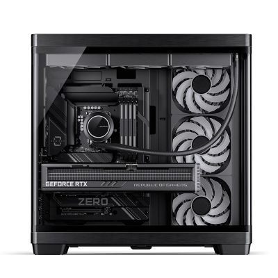 10. Jonsbo TK-4 Gehäuse, Midi-Tower, ATX, Tempered Glass – schwarz