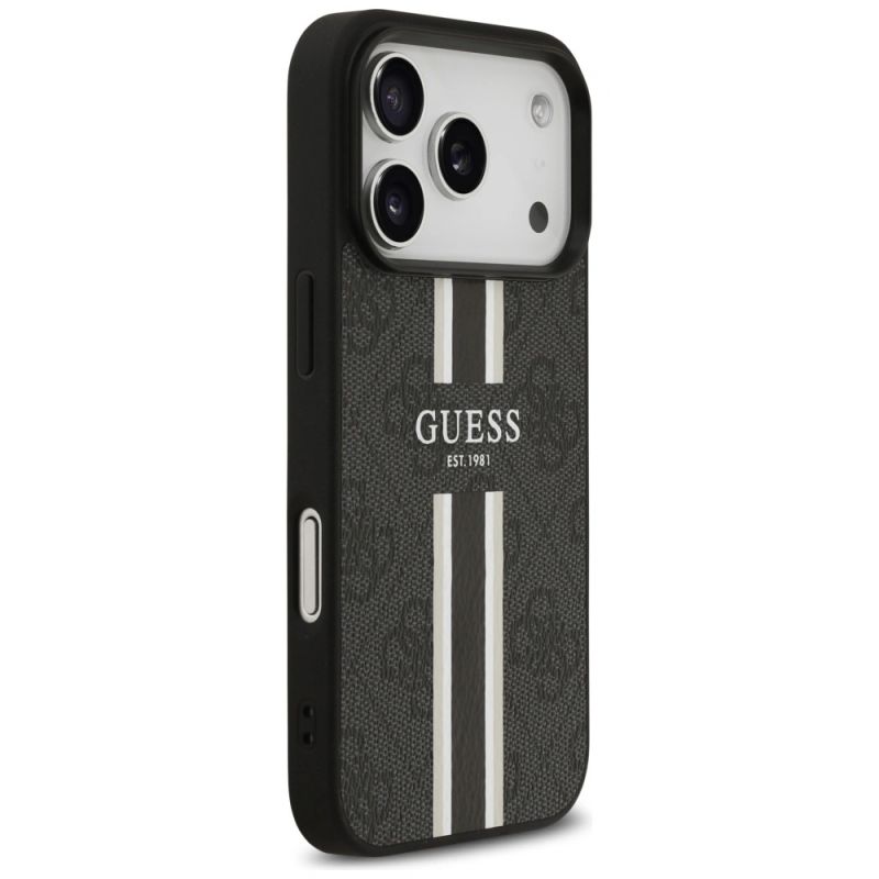 4. Guess 4G MagSafe-Hülle mit Printstreifen für iPhone 17 Pro – Schwarz