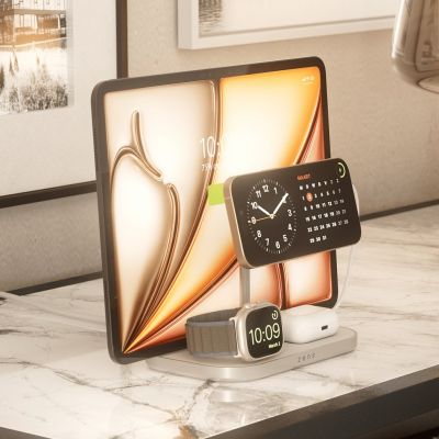 10. ZENS ZEDC29W/00 Ladegerät, für den Innenbereich, Netzanschluss, USB, kabelloses Laden, 1 m, Silber, Weiß