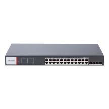 Hikvision DS-3T1528HP-SI-24P4F Netzwerk-Switch, Managed Gigabit Ethernet (10/100/1000), PoE-fähig, Schwarz