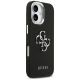12. Guess Grained Big 4G Classic Logo Hülle für iPhone 17 - Schwarz