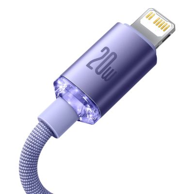 7. Baseus CAJY000305 Lightning – USB-C PD-Kabel 20 W 480 Mbit/s 2 m – Lila
