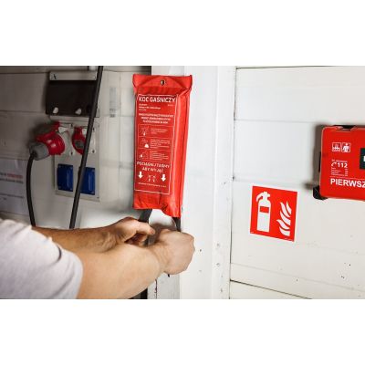 3. NEO TOOLS Glasfaser-Feuerlöschdecke 1,2 x 1,8 m