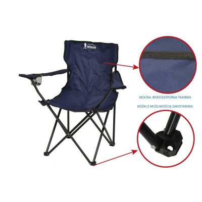 20. Klappbarer Campingstuhl 50 x 50 x 80 cm, Marineblau