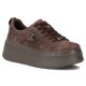 Damen-Plateauschuhe aus braunem Leder, Modell Filippo 6246