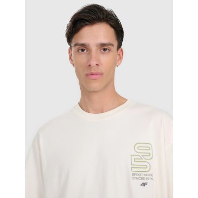 4. Oversize-T-Shirt für Herren mit Aufdruck 4F 4FRAW25TTSHM3220-11S