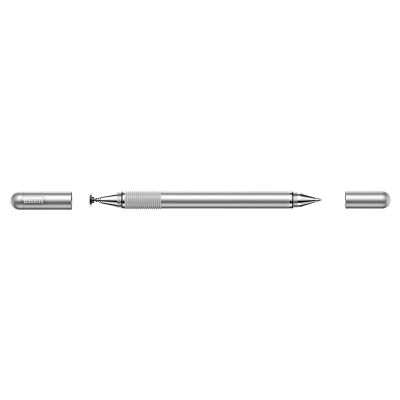 4. Baseus Golden Cudgel ACPCL-0S doppelseitiger Eingabestift für Tablets, Telefone mit Gelstift – Silber