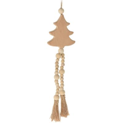 5. Dekorativer Anhänger im Boho-Stil, Öko-Natur-Design, Weihnachtsbaum aus Holz
