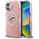Karl Lagerfeld IML Glitter Karl & Choupette Heads Logo MagSafe iPhone 16 Hülle - Pink