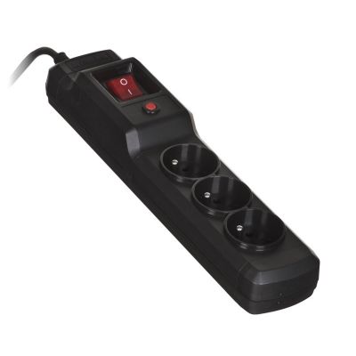Activejet COMBO Überspannungsschutzleiste 3 GB/5 m/CZ (10 A; 2300 W) 5 m; schwarz