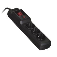 Activejet COMBO Überspannungsschutzleiste 3 GB/5 m/CZ (10 A; 2300 W) 5 m; schwarz
