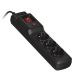 Activejet COMBO Überspannungsschutzleiste 3 GB/5 m/CZ (10 A; 2300 W) 5 m; schwarz