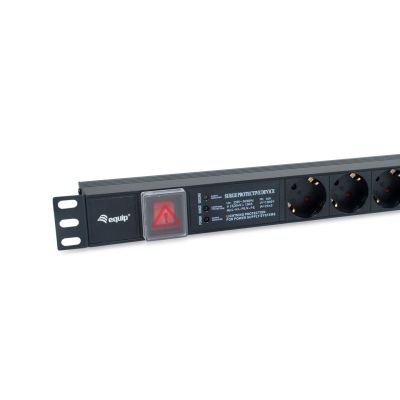 3. Equip 333317 PDU Stromverteilungseinheit 6 x Netzwerksteckdose 1U