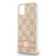 6. DKNY IML Checkered Mono Pattern & Printed Stripes MagSafe-Hülle für iPhone 11 / Xr – Rosa
