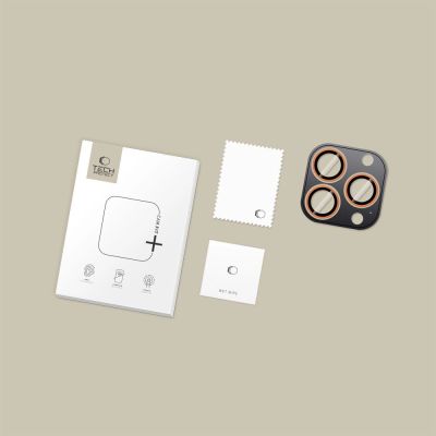 7. Tech-Protect Camring Fit+ Kameraabdeckung für iPhone 14 Pro / Max / 15 Pro / Max / 16 Pro / Max / 17 Pro / Max - Orange