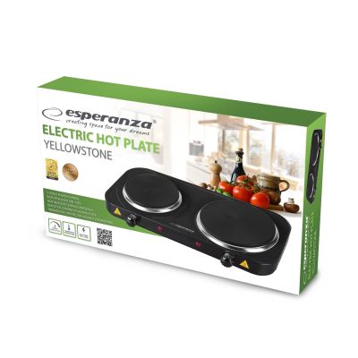 20. ESPERANZA Elektroherd Yellowstone 1500W + 1000W Schwarz EKH014K
