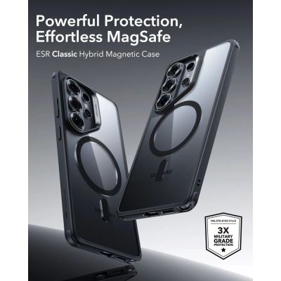 6. ESR Classic Hybrid MagSafe Hülle für Samsung Galaxy S26 Ultra – Transparent Schwarz