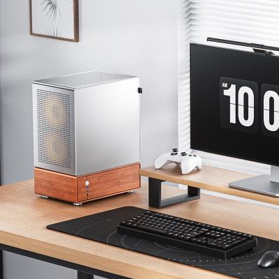 11. Jonsbo T7 PC-Gehäuse, Midi-Tower, mATX, gehärtetes Glas – Silber