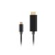 LANBERG USB-C(M)->HDMI(M)-KABEL 1M 4K 60HZ SCHWARZ CA-CMHD-10CU-0010-BK