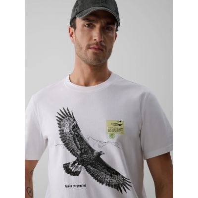 3. Herren-T-Shirt mit Aufdruck, regulär, Größe 4F 4FKAW26TTSHM4499-10S