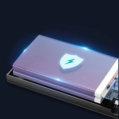 17. Baseus Adaman Powerbank mit Schnellladung 20000 mAh 22,5 W + USB-A - USB-C 3A Kabel 0,3 m schwarz