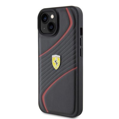 2. Ferrari FEHCP15SPTWK iPhone 15 6,1" schwarz/schwarzes Hardcase Twist Metal Logo