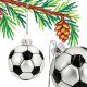 MICA Glas-Weihnachtskugel Fußball