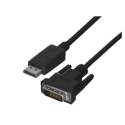 Lanberg CA-DPDV-10CU-0010-BK Kabel (DisplayPort M - DVI-D M; 1 m; schwarz)