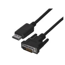 Lanberg CA-DPDV-10CU-0010-BK Kabel (DisplayPort M - DVI-D M; 1 m; schwarz)