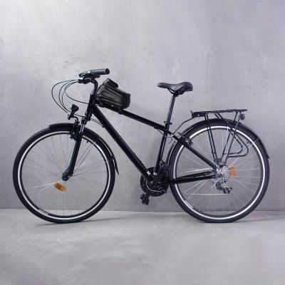 8. Wozinsky Fahrrad-Rahmentasche mit Handyhülle 1,7 l Schwarz (WBB28BK)