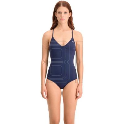 7. Puma Swim V-Ausschnitt Badeanzug W 935086 01