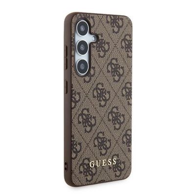 4. Guess 4G Metal Gold Logo Hülle für Samsung Galaxy S24 – braun