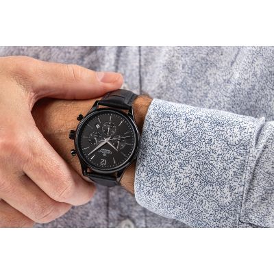 3. Giewont Chronograph Saphir Schwarz Herrenuhr GW6310-A1