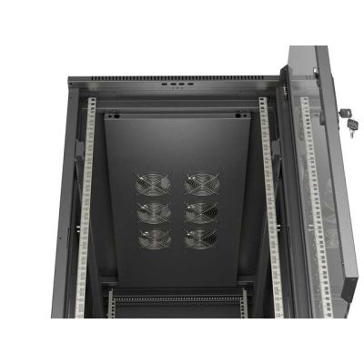 11. Lanberg FF01-6222-12B 22U Rack, freistehend, schwarz