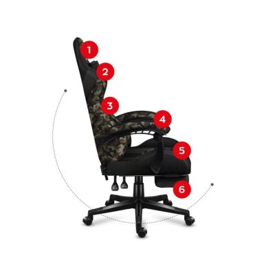 37. Huzaro Force 4.7 Camo Mesh Gaming-Stuhl