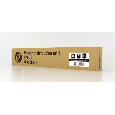 5. GEMBIRD 19-Zoll-Rack-Steckdosenleiste PDU EG-PDU-014 1U, 16 A, 8 x SCHUKO, 3-m-Kabel