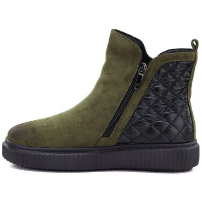 3. Gefütterte grüne Damen-Ankle-Boots Potocki Z25-JE19365