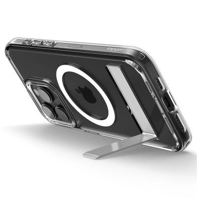 9. Spigen Ultra Hybrid S MagSafe Hülle mit Ständer für iPhone 15 Pro – transparent