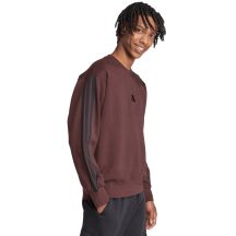 Herren adidas Essentials 3-Streifen Fleece-Sweatshirt Braun JX0742